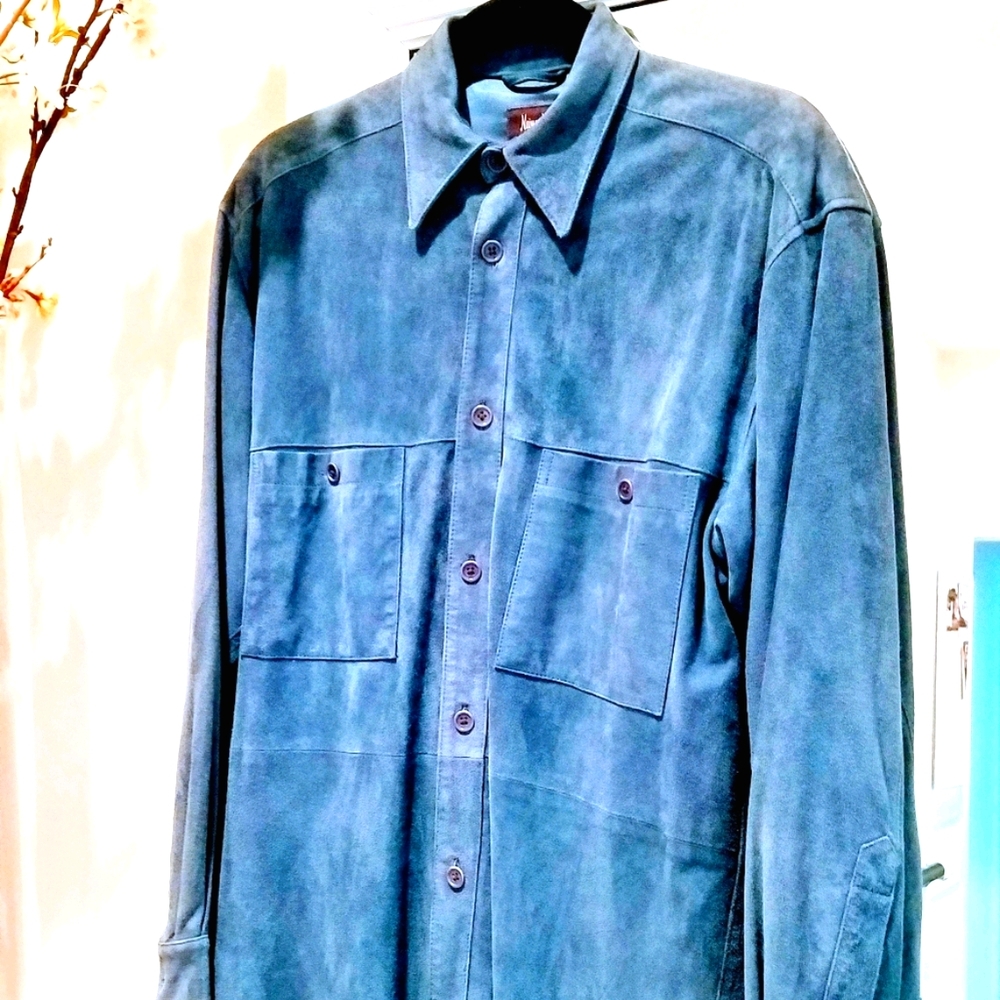 Neiman Marcus Suede Men's Shirt